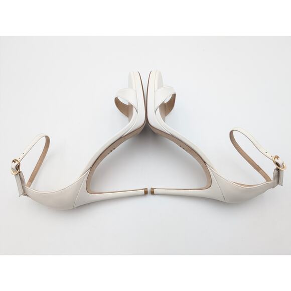 Stuart Weitzman Nudist Ankle Strap Platform Sandals White Size US8.5B EU39 - Picture 11 of 12